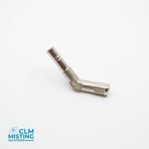 1/4" Slip Lock 45 Deg Adapter, Slim Line, Nickel-plated Brass