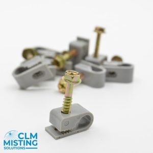 Tubing Clamps, 1/4", 100/PK, Gray