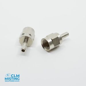 Hex Nozzle 1/4" Slip Lock Straight Adapter, Nickel-plated Brass